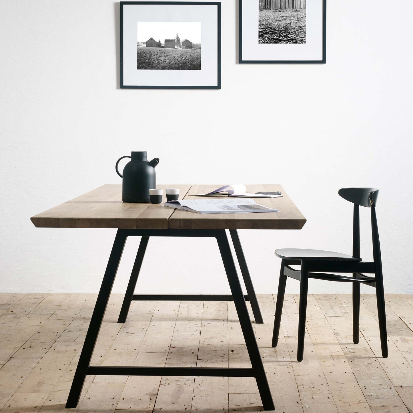 Rectangular Steel And Wood Table Albert A Base by Vincent Sheppard