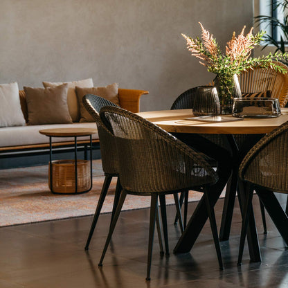 Round Steel And Wood Table Albert by Vincent Sheppard
