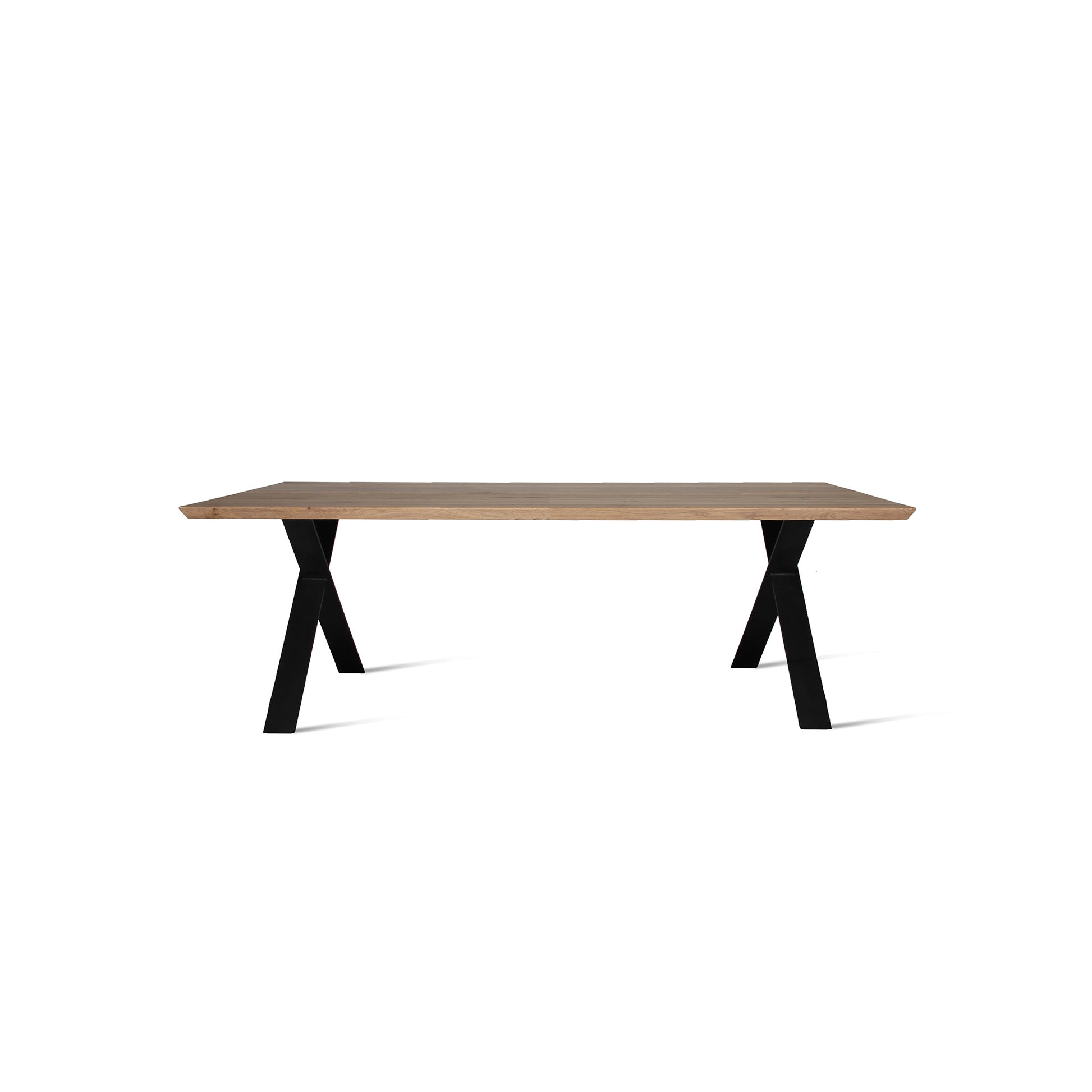 Rectangular Steel And Wood Table Albert X Base by Vincent Sheppard #Black/200