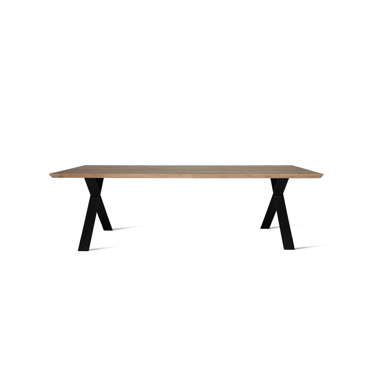 Rectangular Steel And Wood Table Albert X Base by Vincent Sheppard #Black/220