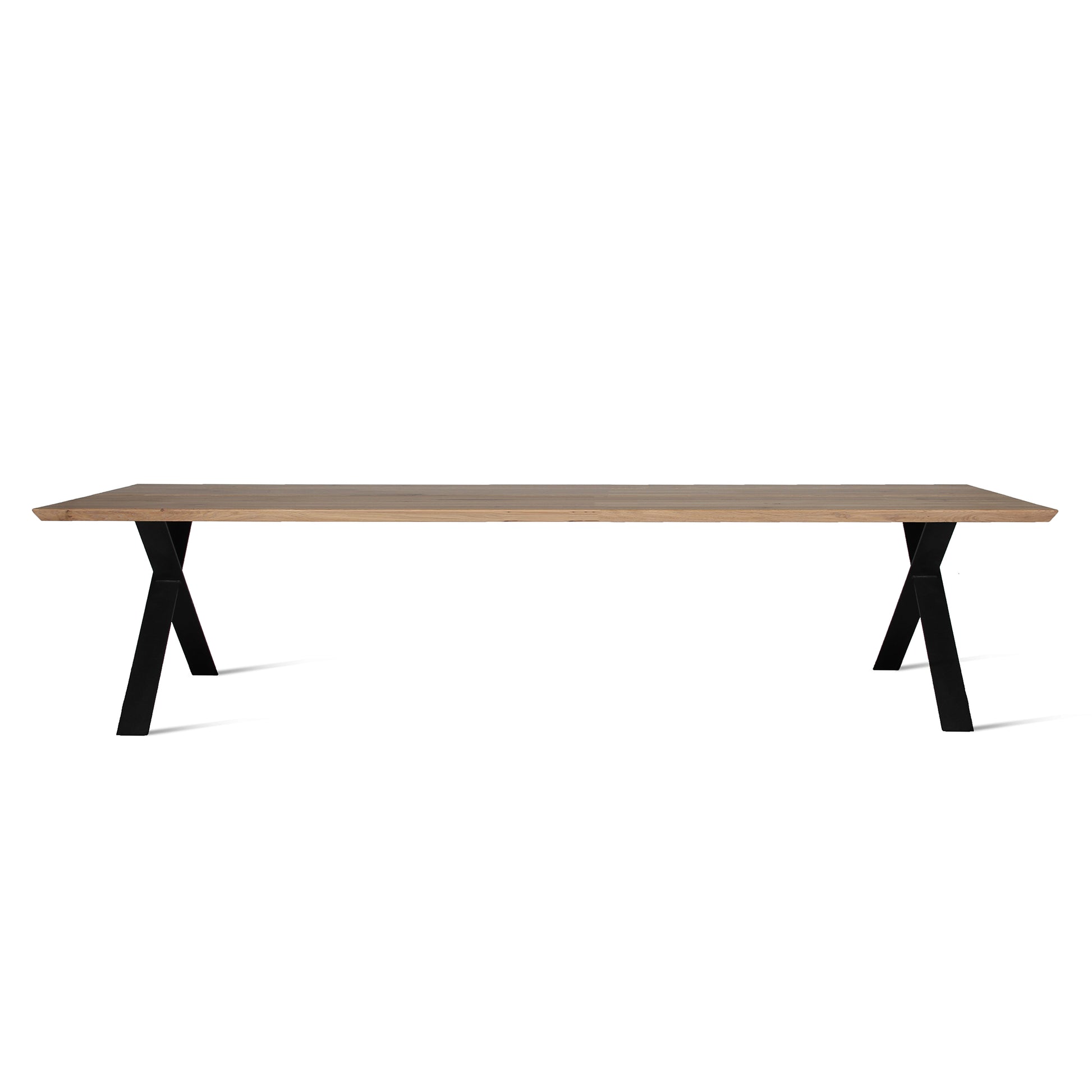 Rectangular Steel And Wood Table Albert X Base by Vincent Sheppard #Black/300