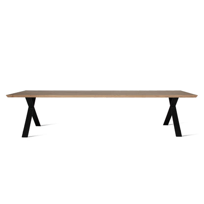 Rectangular Steel And Wood Table Albert X Base by Vincent Sheppard #Black/300