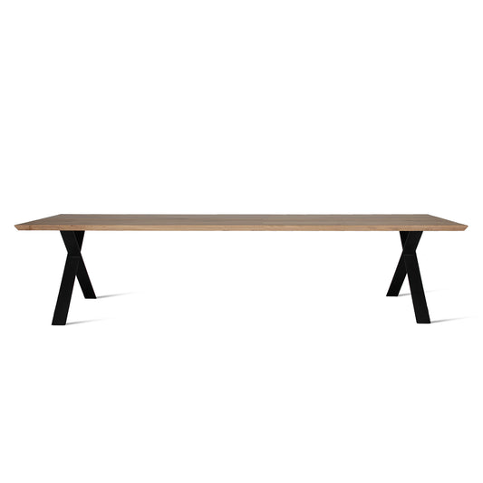 Rectangular Steel And Wood Table Albert X Base by Vincent Sheppard #Black/300