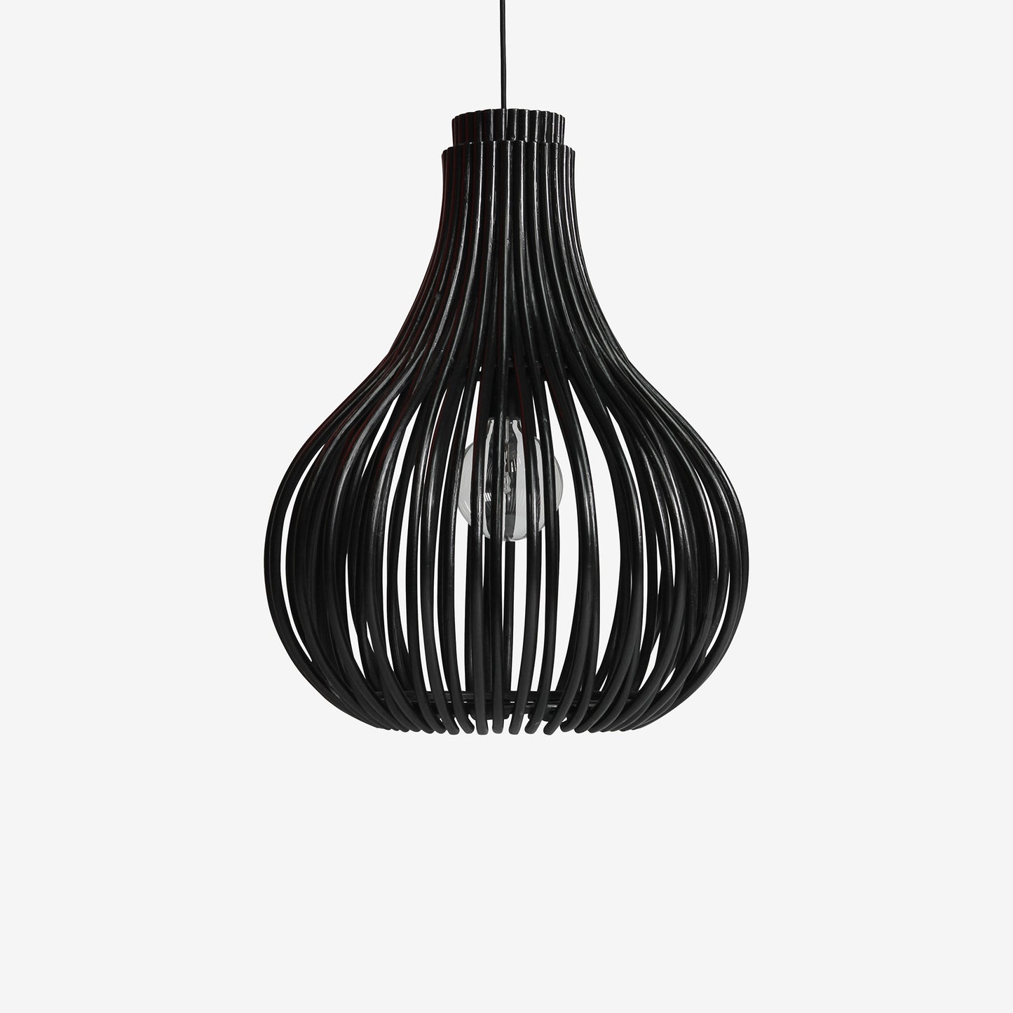 Rattan Pendant Lamp Bulb by Vincent Sheppard #Black