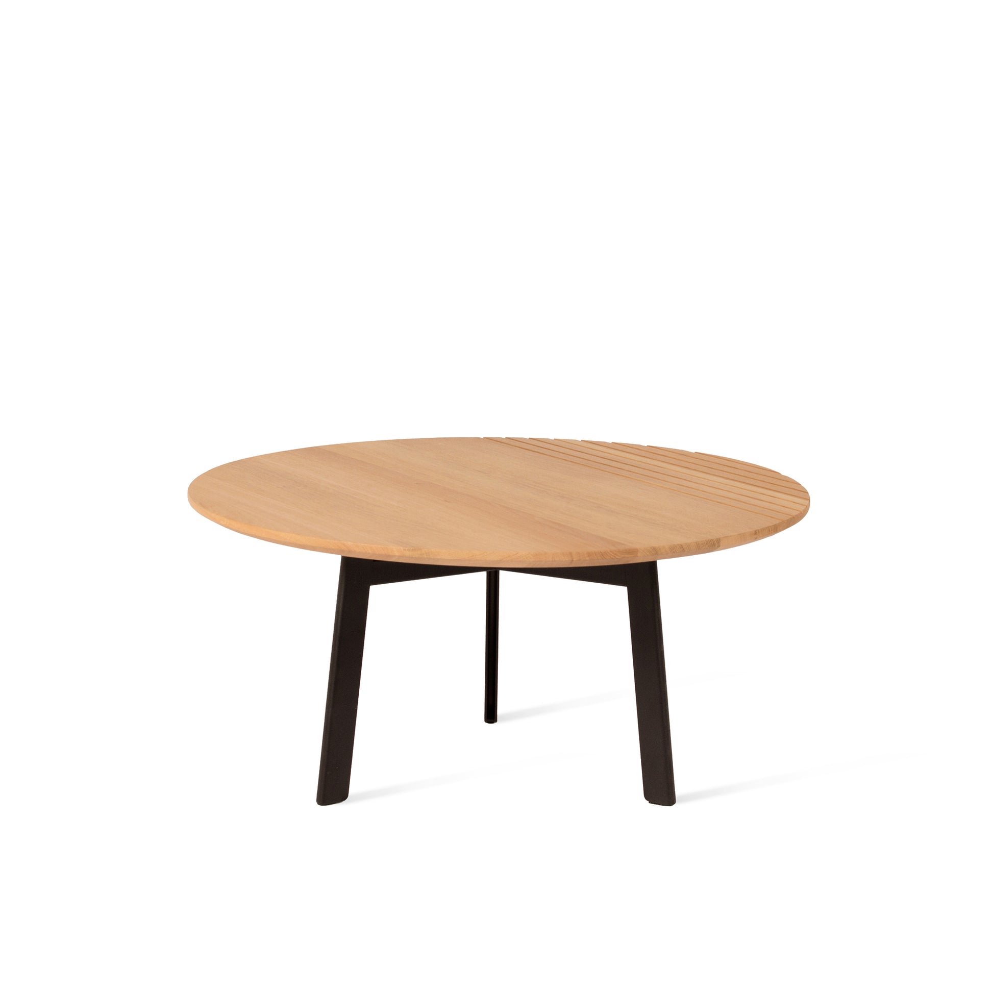 Round Coffee Table Groove by Vincent Sheppard #Ø72 x H34 / Oak / Black