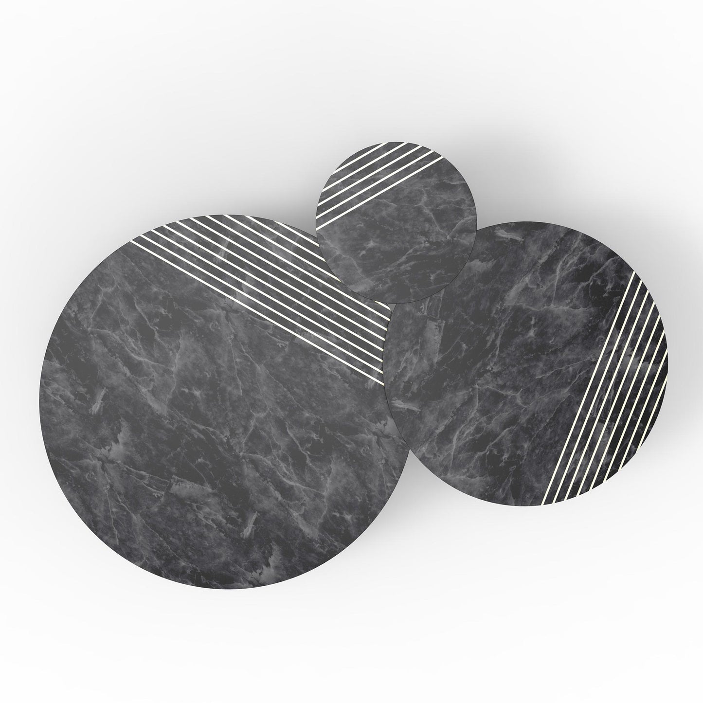 Round Side Table Groove by Vincent Sheppard #Nero marquina marble