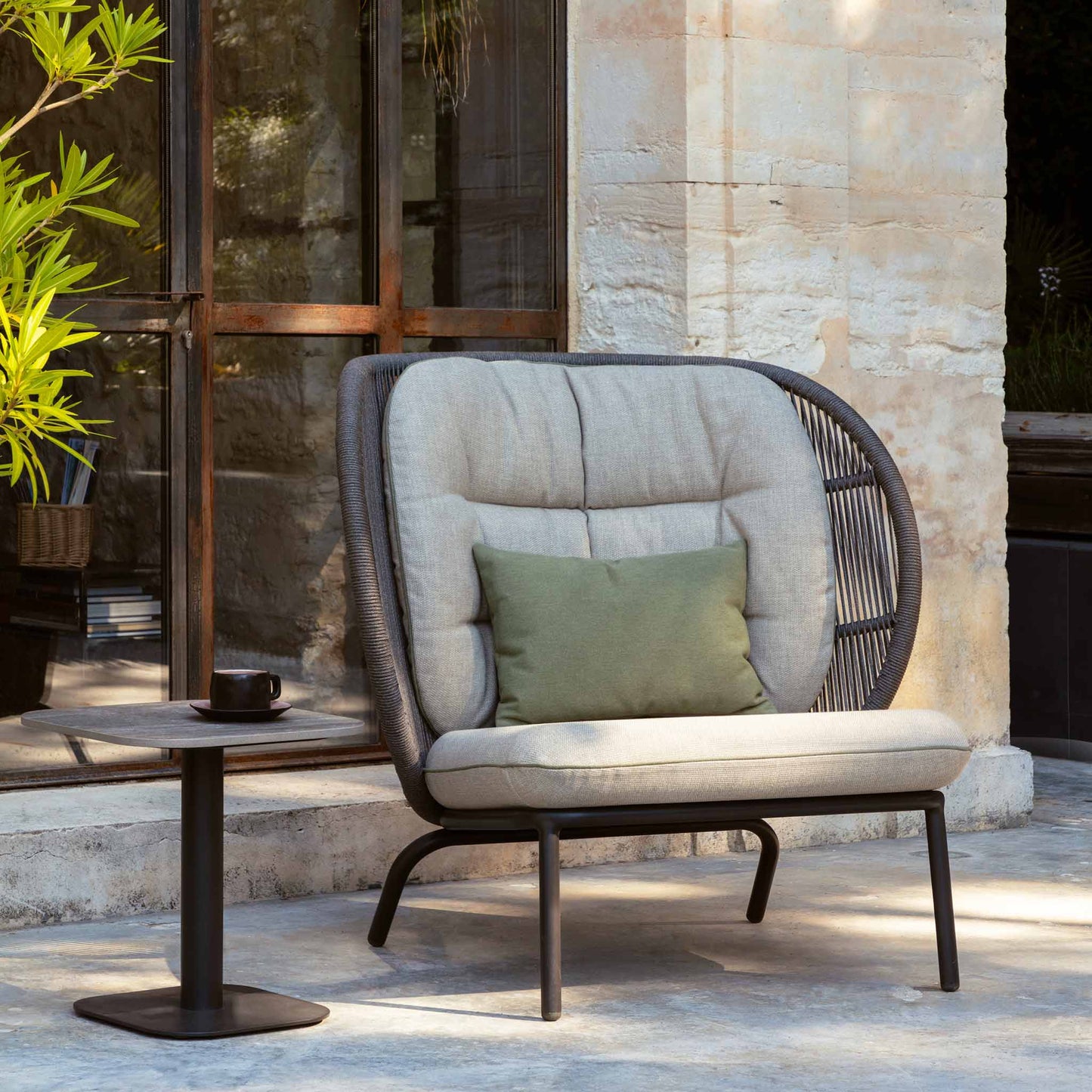 Rope Garden Armchair Kodo Cocoon by Vincent Sheppard #FOSSIL GREY