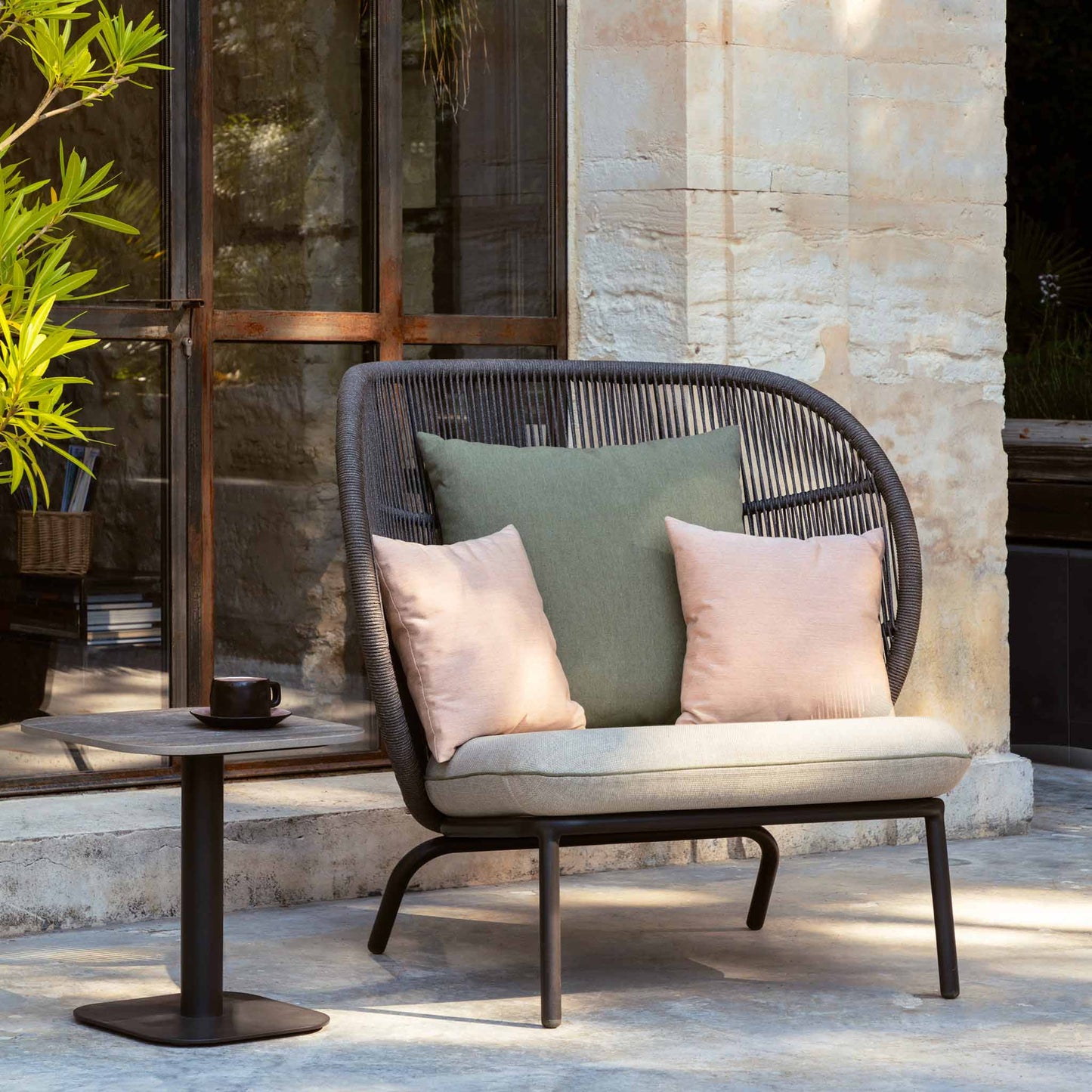 Rope Garden Armchair Kodo Cocoon by Vincent Sheppard #FOSSIL GREY