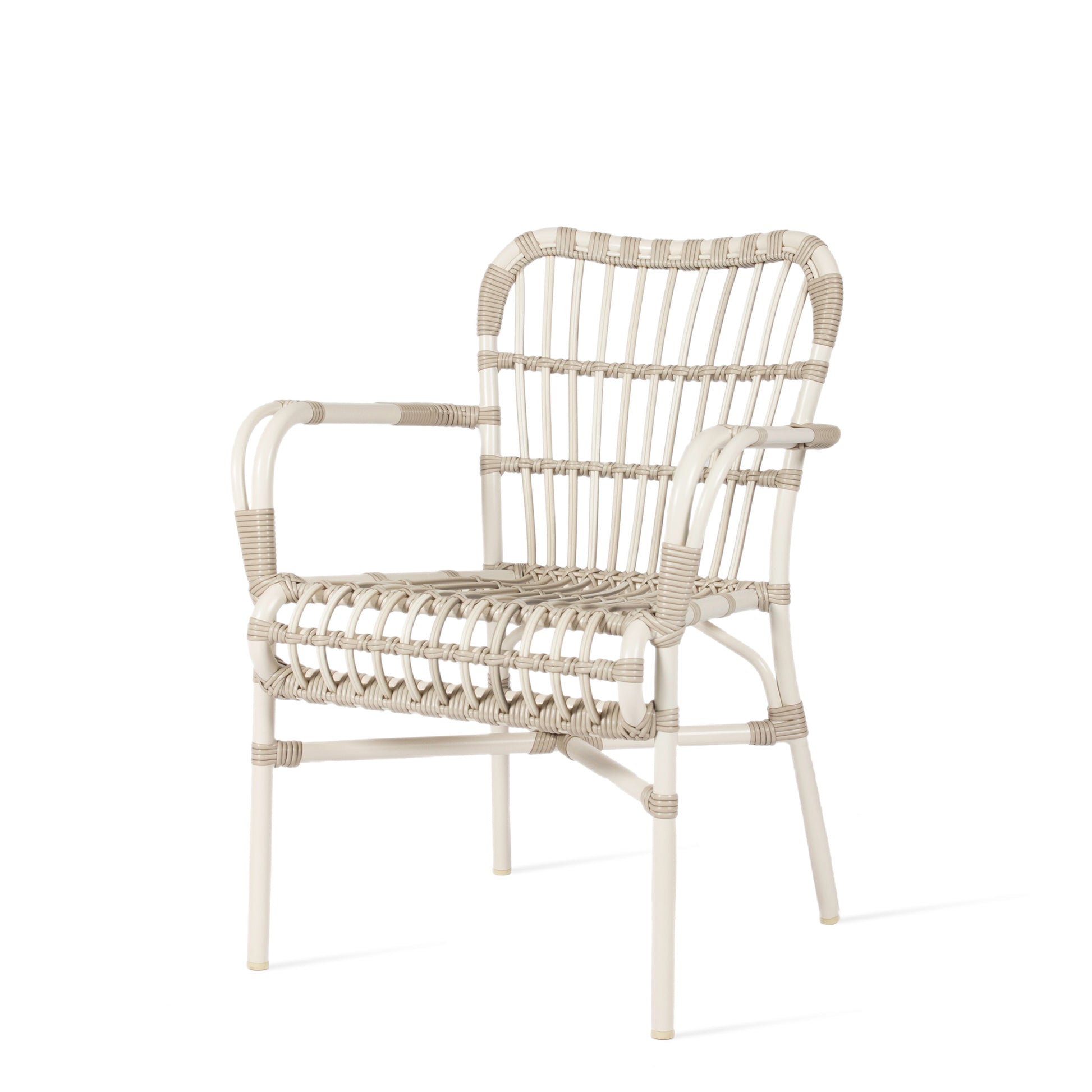 Wicker garden dining armchair with armrests Lucy by Vincent Sheppard