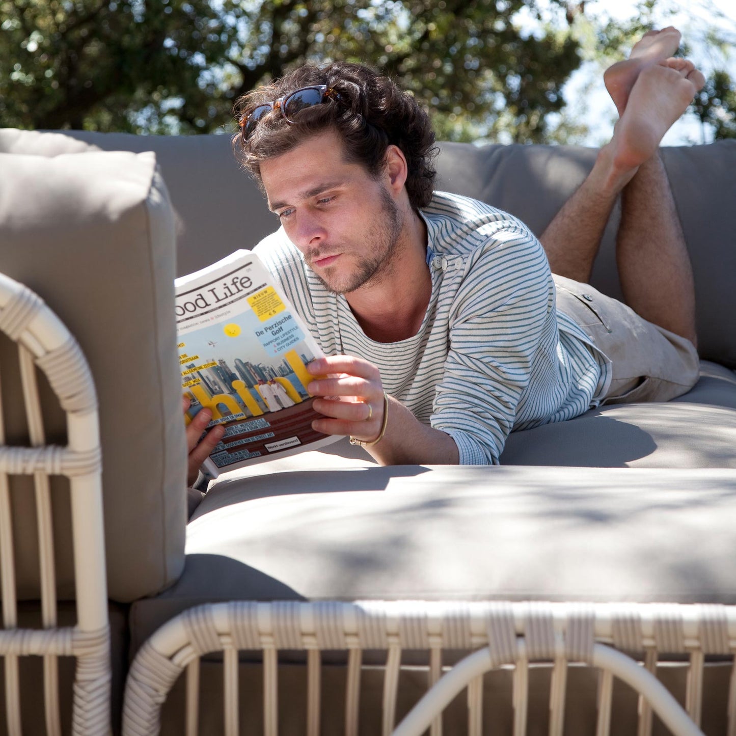 Modular Wicker Garden Sofa Lucy by Vincent Sheppard