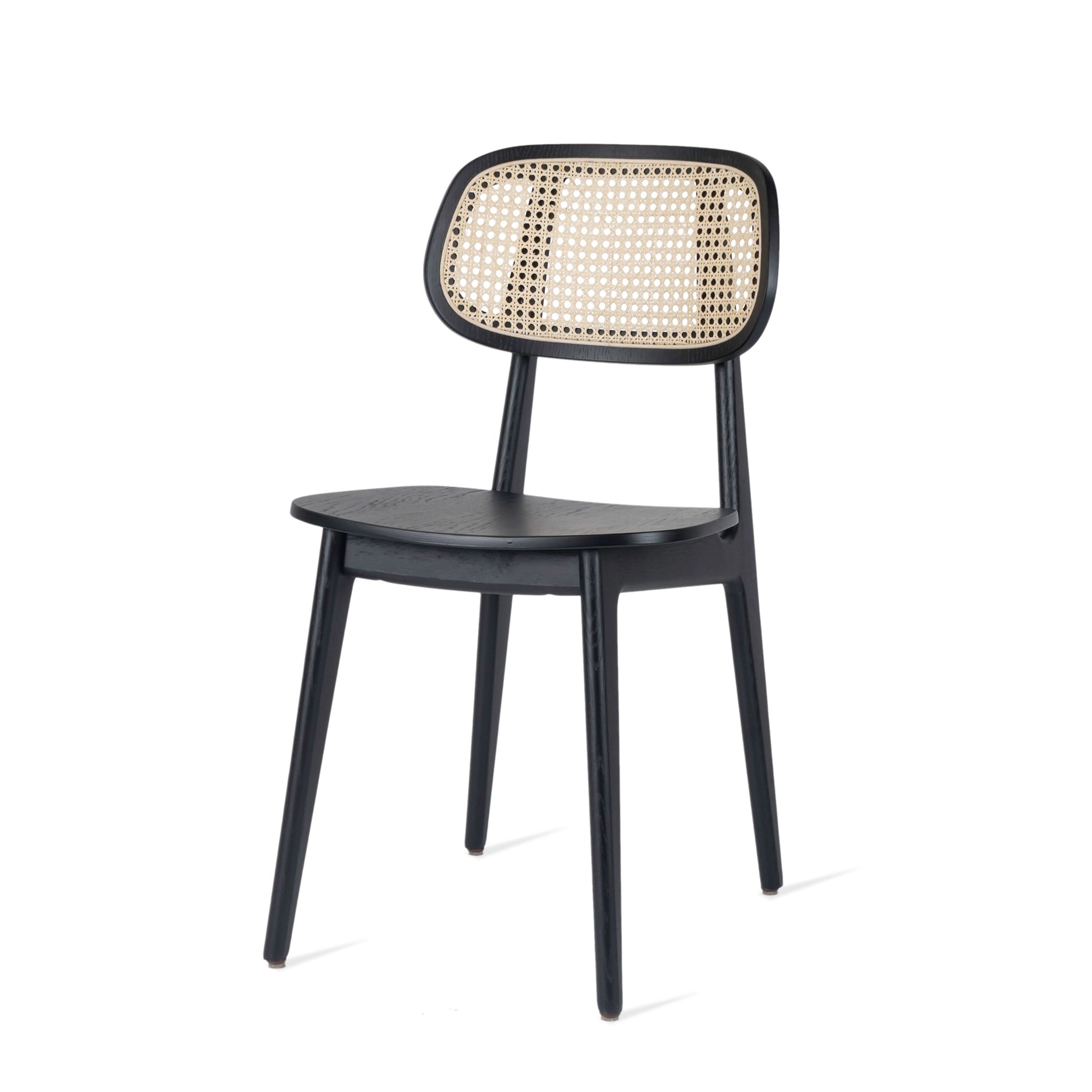 wooden dining chair with plywood seat Titus by Vincent Sheppard #Black stained oak