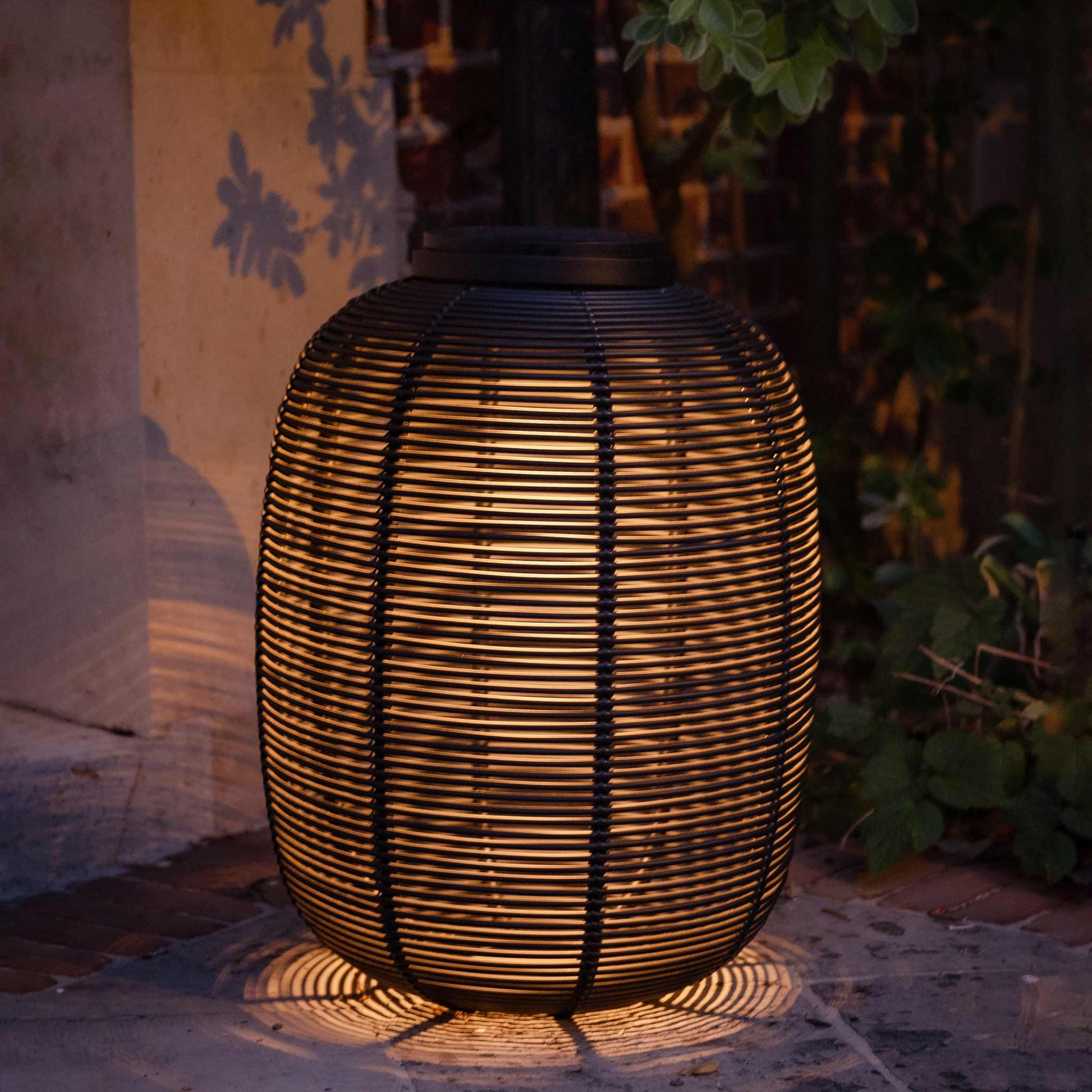 Solar Powered Wicker Lantern Tika by Vincent Sheppard #Black