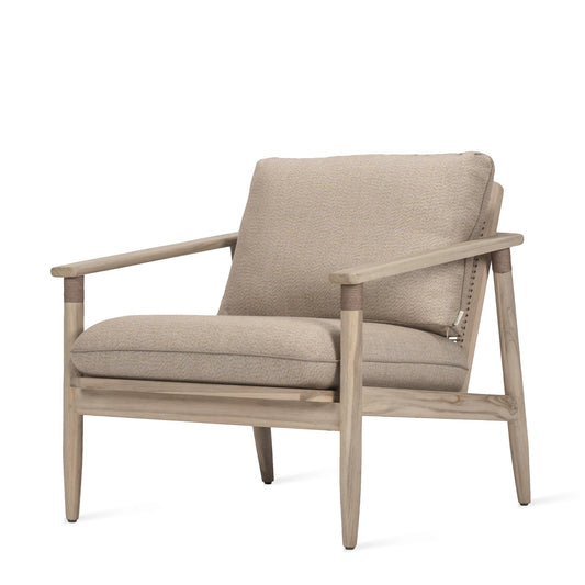 Teak garden lounge chair with armrests David by Vincent Sheppard