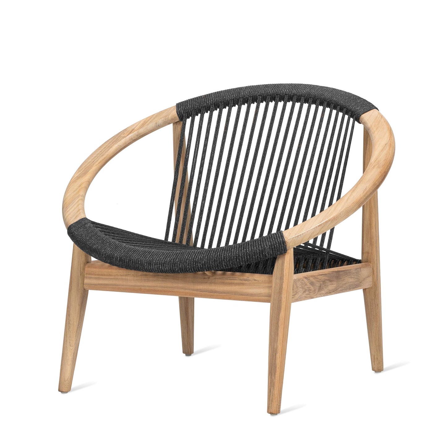 Rope Easy Chair With Armrests Frida by Vincent Sheppard #Teak / anthracite