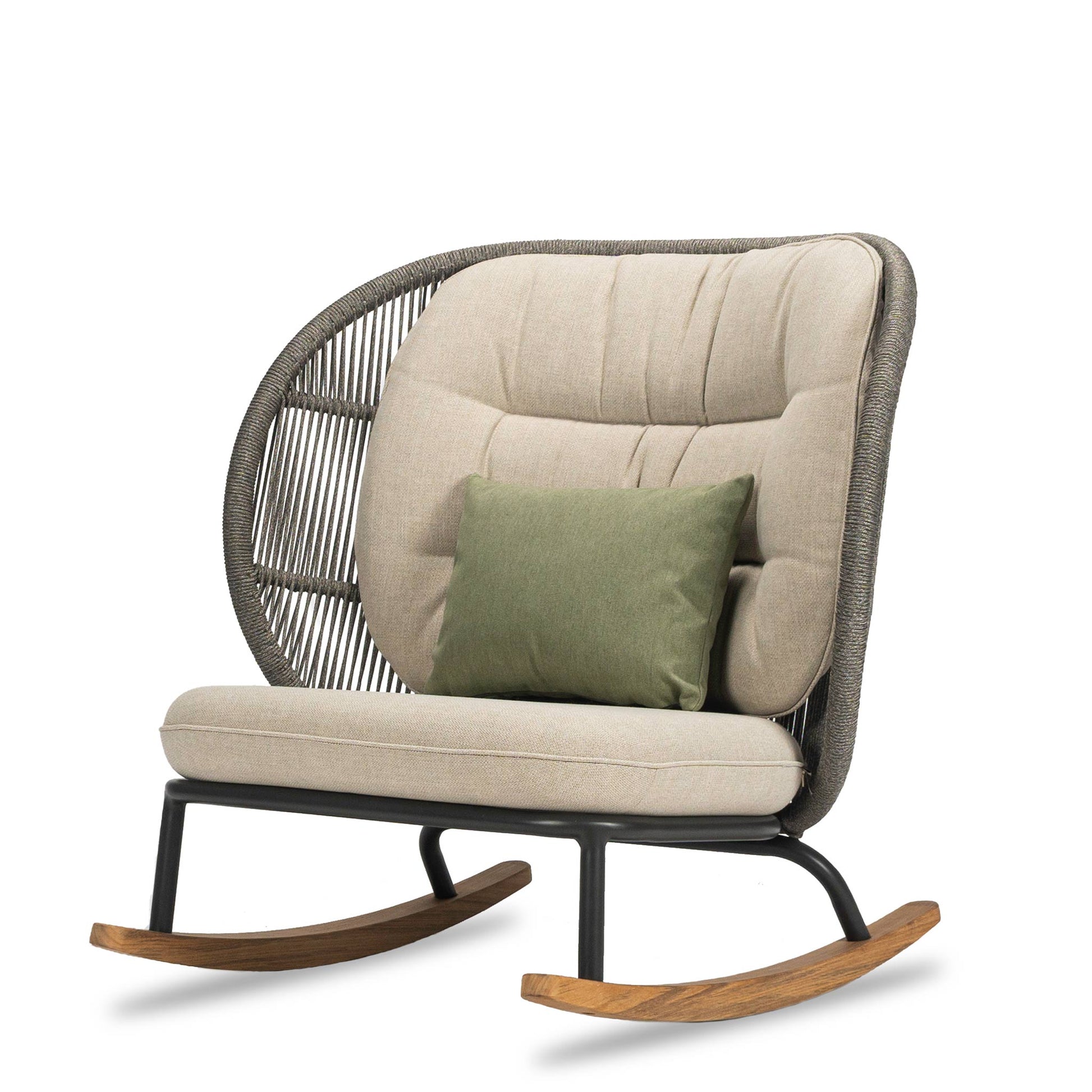 Rocking Rope Garden Armchair Kodo by Vincent Sheppard #FOSSIL GREY