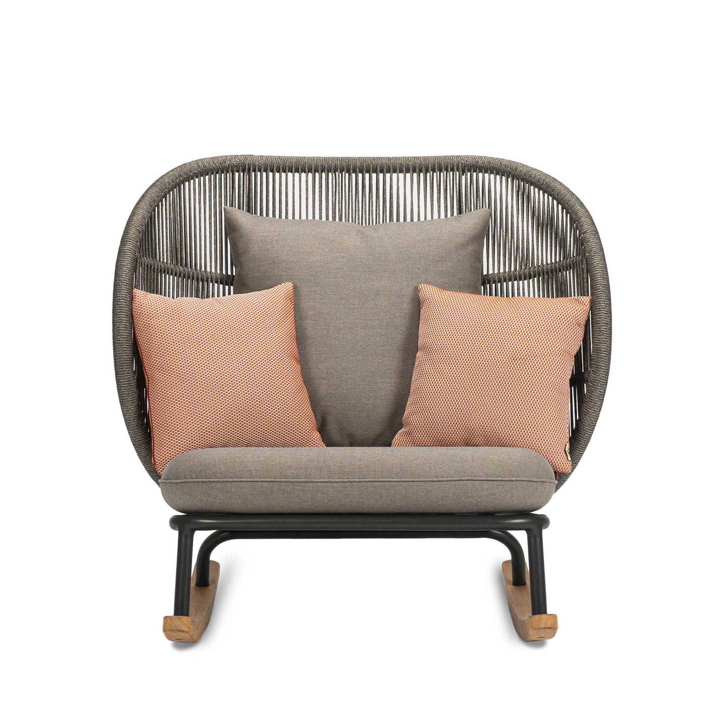 Rocking Rope Garden Armchair Kodo by Vincent Sheppard #FOSSIL GREY