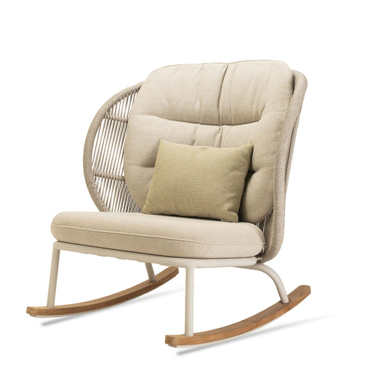 Rocking Rope Garden Armchair Kodo by Vincent Sheppard #DUNE WHITE