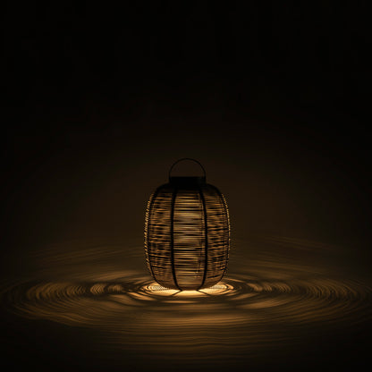 Solar Powered Wicker Lantern Tika by Vincent Sheppard #Black