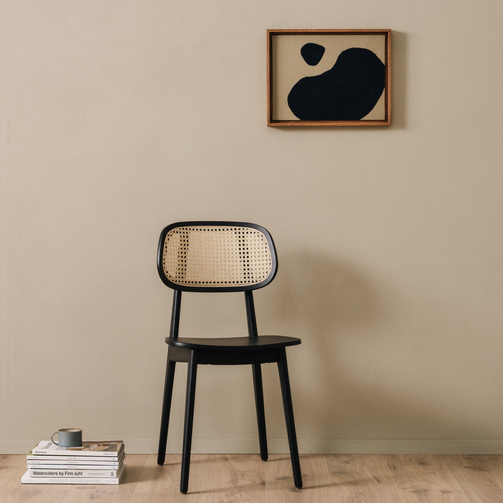 wooden dining chair with plywood seat Titus by Vincent Sheppard #Black stained oak