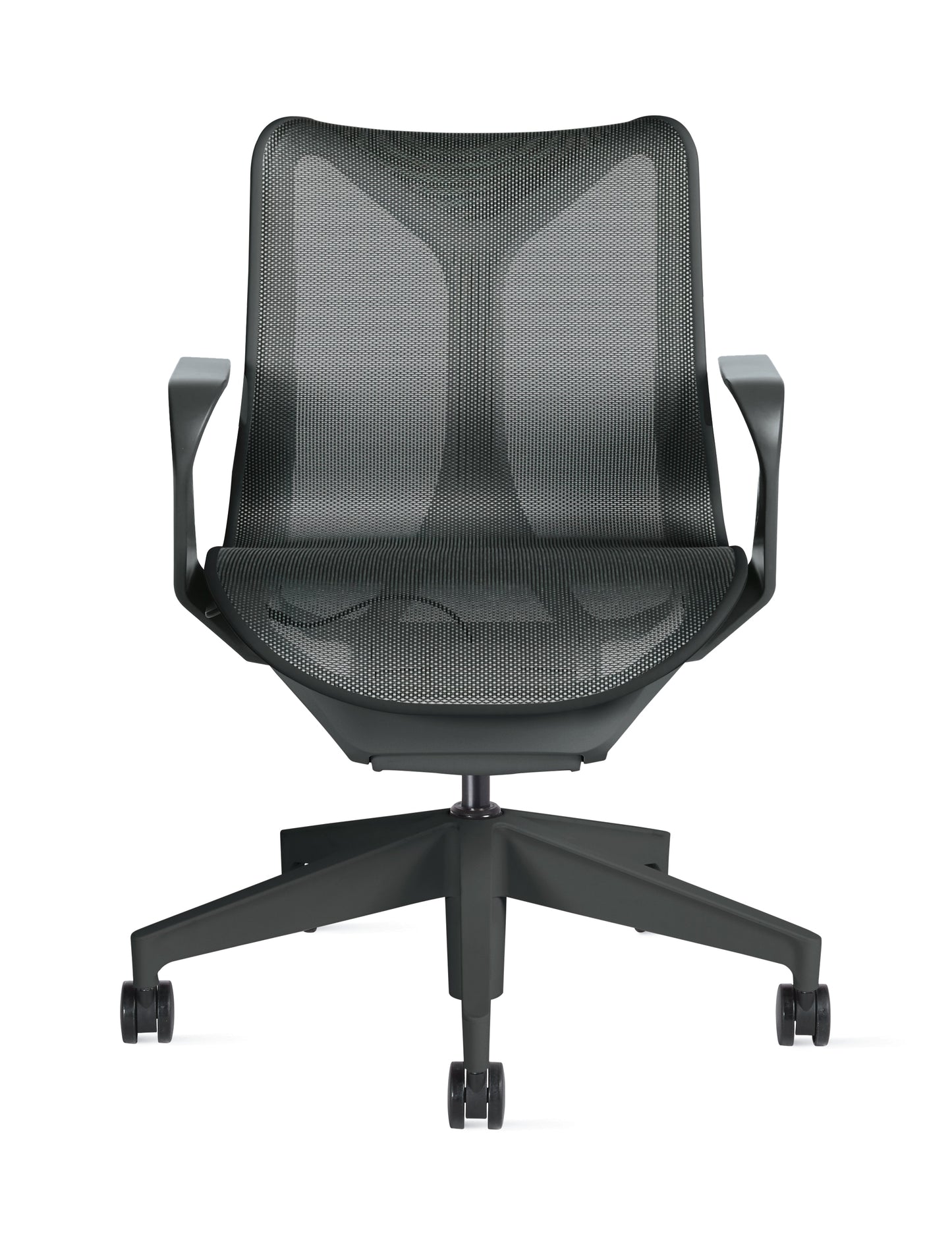 Cosm - Ergonomic Office Chair With Low Back by Herman Miller #Fixed Arm/Graphite/2.5-inch Carpet Caster