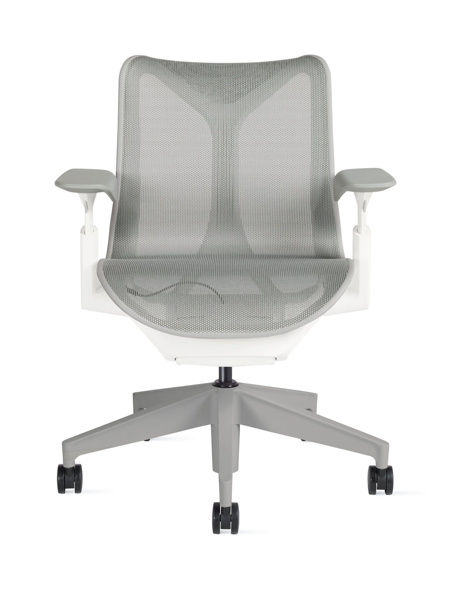 Cosm - Ergonomic Office Chair With Low Back by Herman Miller #Adjustable Arm/Studio White / Mineral/2.5-inch Carpet Caster