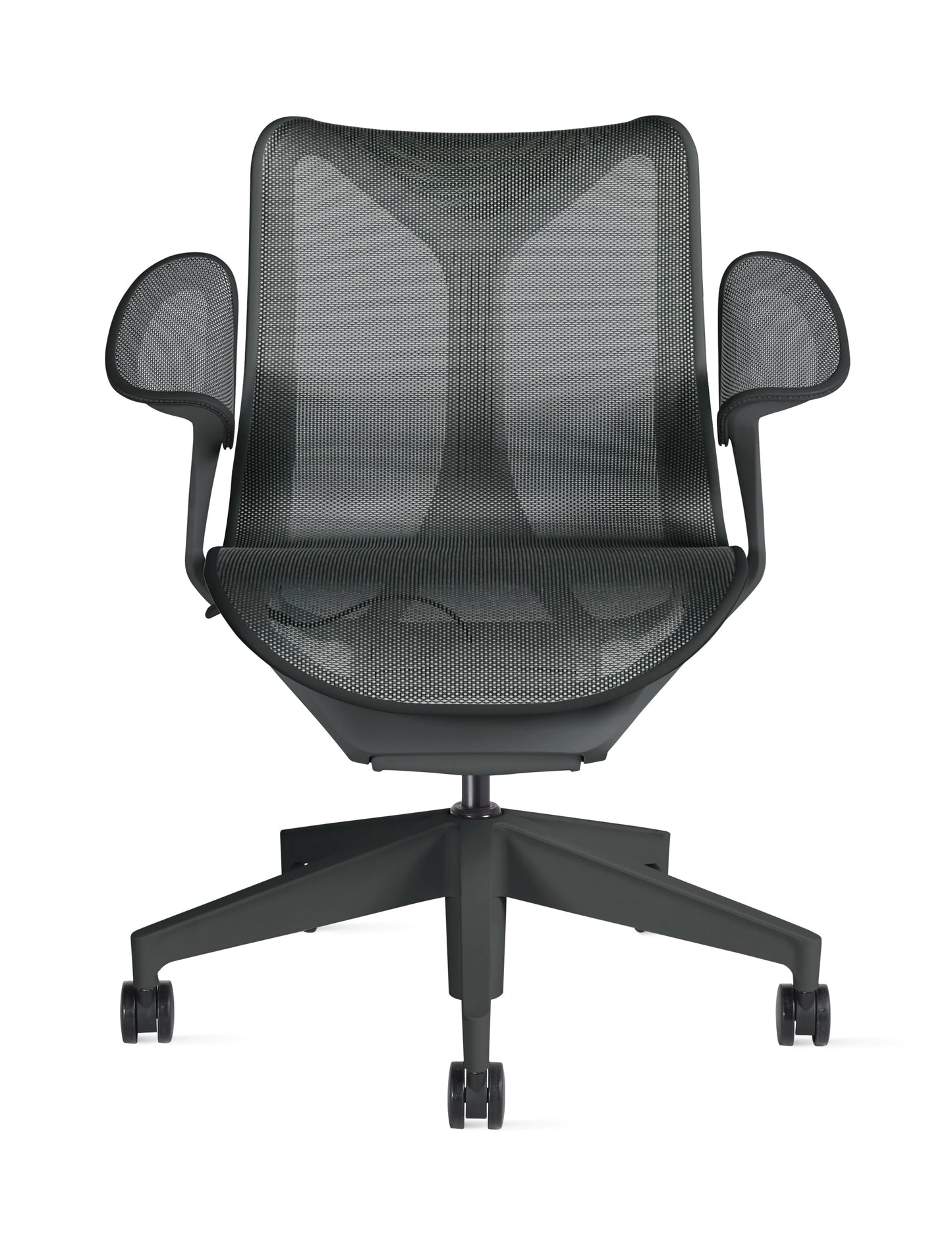 Cosm - Ergonomic Office Chair With Low Back by Herman Miller #Leaf Arm/Graphite/2.5-inch Carpet Caster