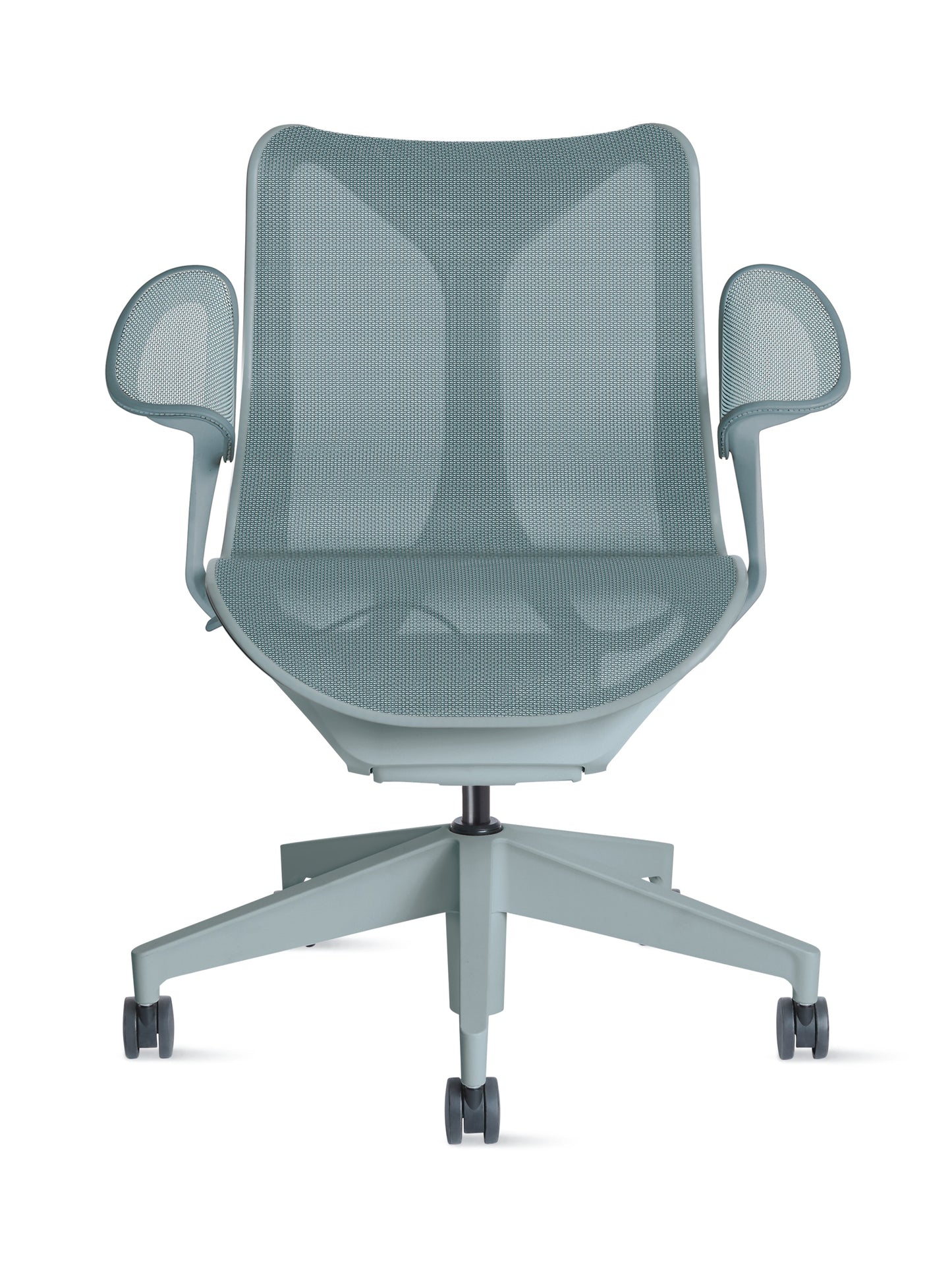 Cosm - Ergonomic Office Chair With Low Back by Herman Miller #Leaf Arm/Glacier/2.5-inch Carpet Caster