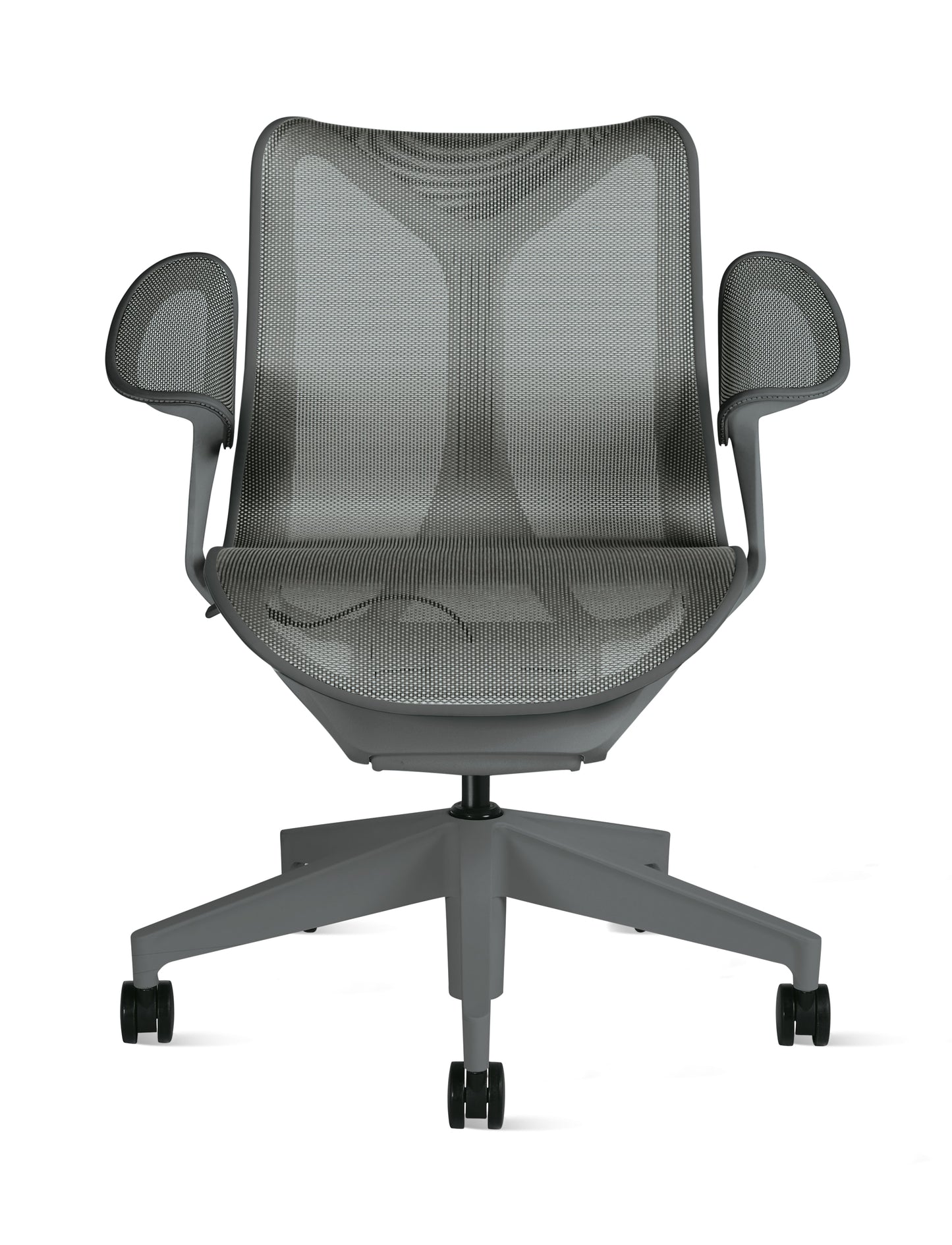 Cosm - Ergonomic Office Chair With Low Back by Herman Miller #Leaf Arm/Carbon/2.5-inch Carpet Caster