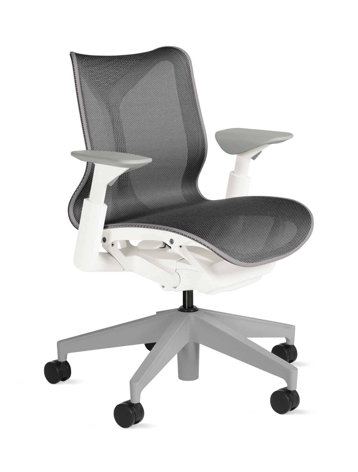 Cosm - Ergonomic Office Chair With Low Back by Herman Miller #Adjustable Arm/Studio White / Graphite/2.5-inch Carpet Caster