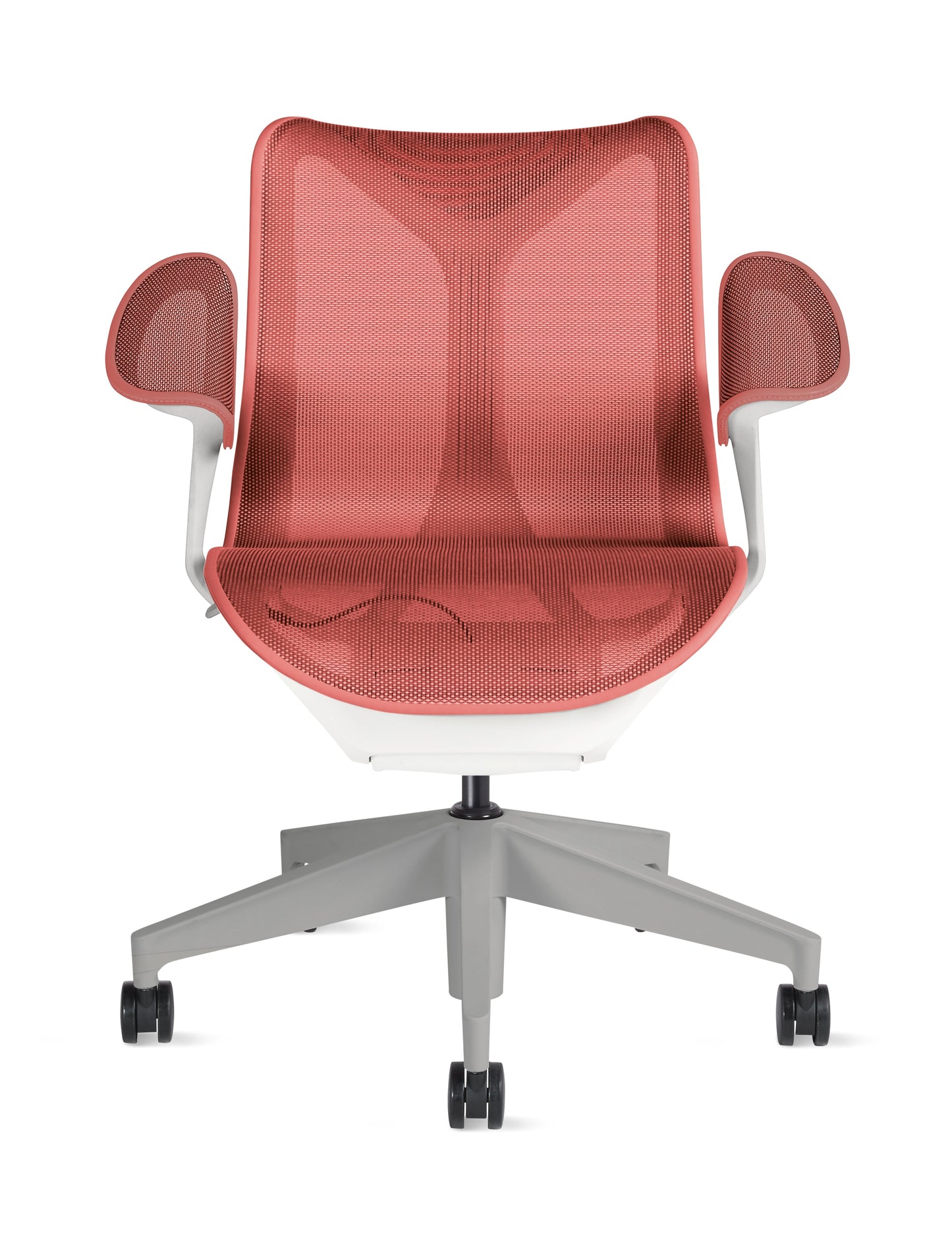 Cosm - Ergonomic Office Chair With Low Back by Herman Miller #Leaf Arm/Studio White / Canyon/2.5-inch Carpet Caster