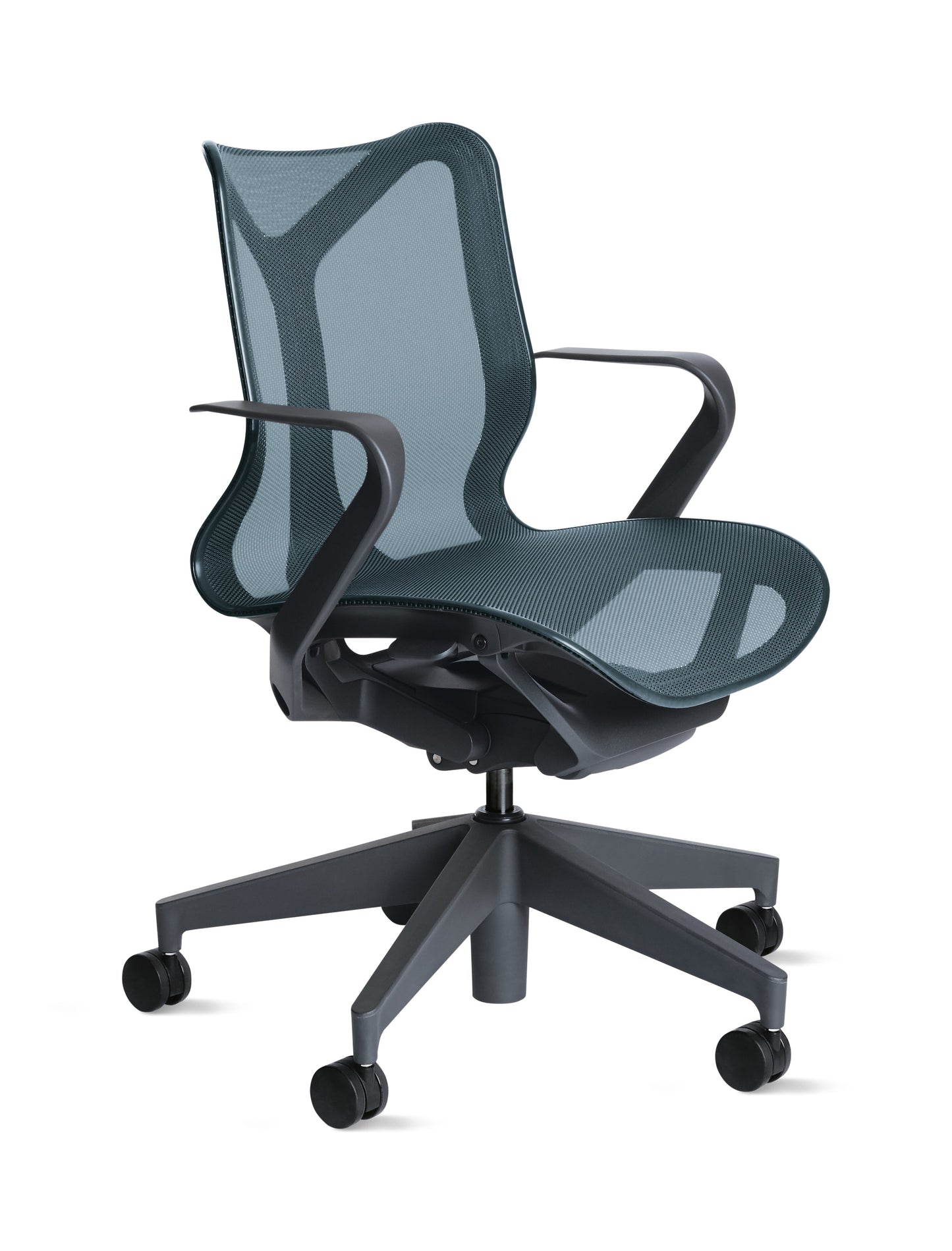 Cosm - Ergonomic Office Chair With Low Back by Herman Miller #Fixed Arm/Graphite / Nightfall/2.5-inch Carpet Caster