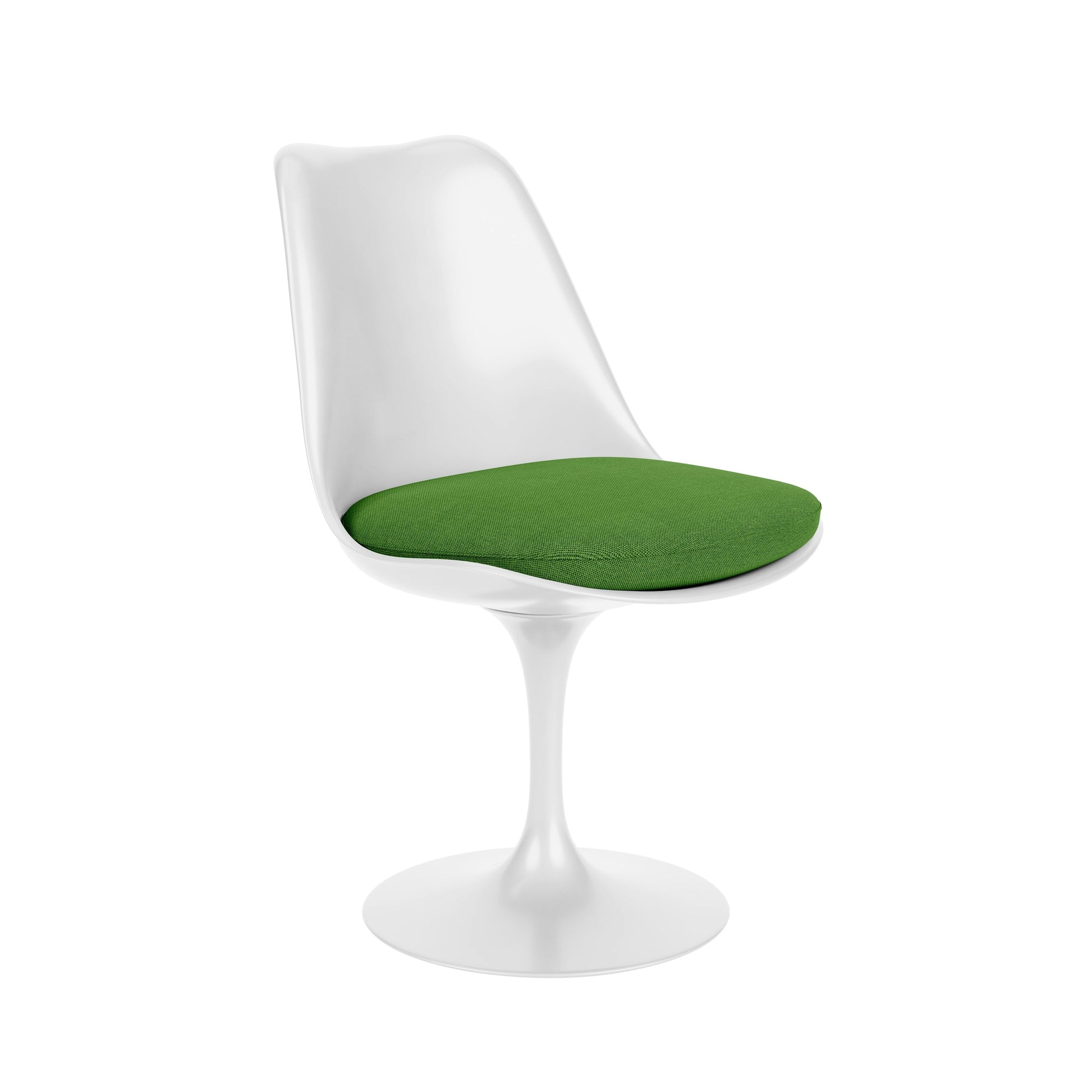 Saarinen Tulip - Side Chair with fabric seat cushion by Knoll #white