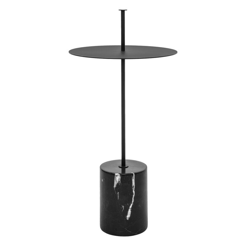 Calibre side table w. handle by Wendelbo #high, black - Nero Marquina marble #