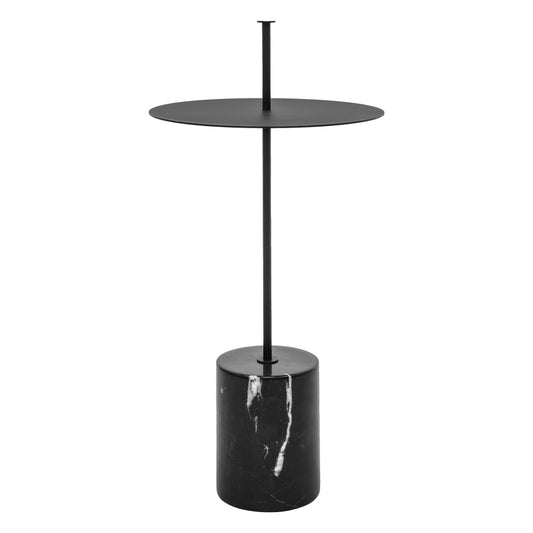 Calibre side table w. handle, high, black - Nero Marquina marble