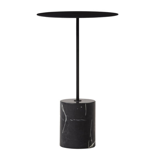 Calibre side table by Wendelbo #high, black - Nero Marquina marble #