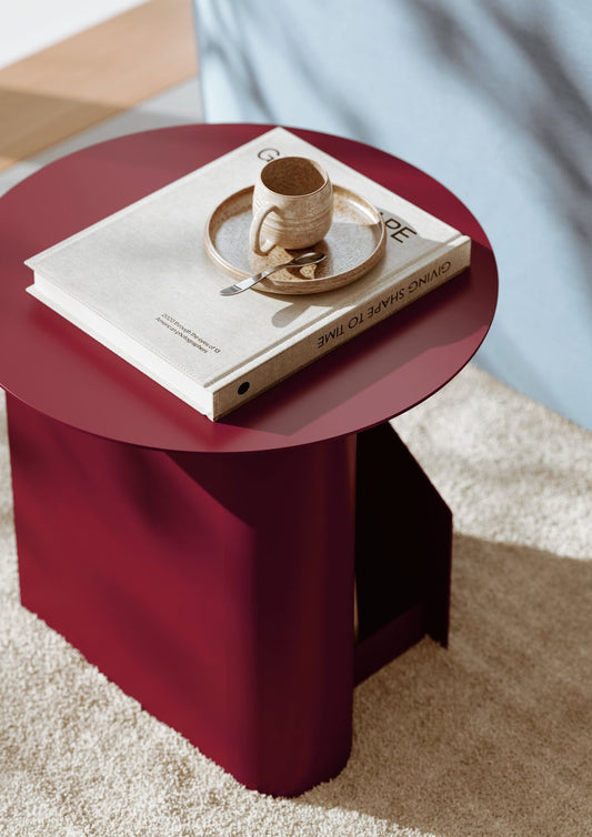 Sentrum side table, deep red