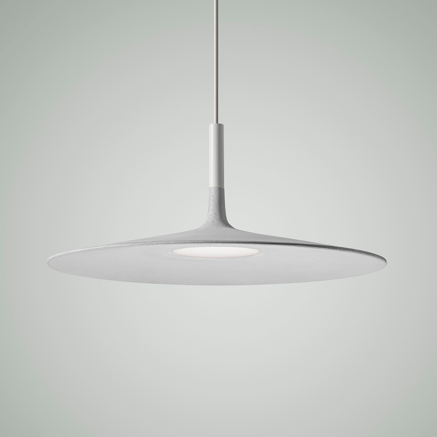 Aplomb Large - Led Cement Pendant Lamp by Foscarini #White