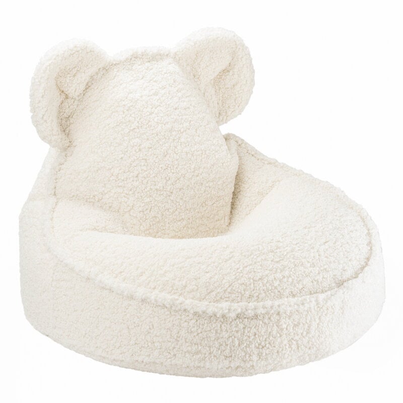 Bear beanbag chair by Wigiwama #cream white #