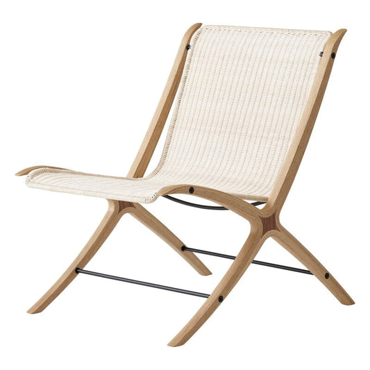 X HM10 lounge chair by &Tradition #oak with walnut insert - natural #