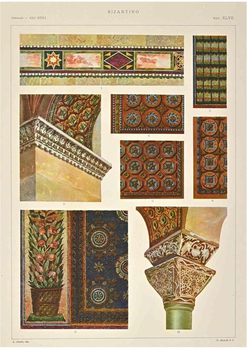 A. Alessio, Byzantine Decorative Style, Chromolithograph