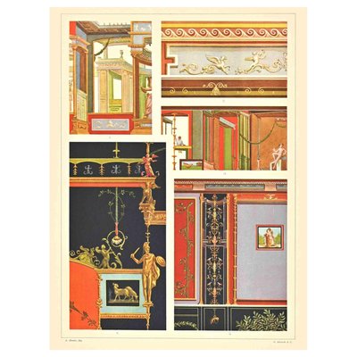 A. Alessio, Decorative Motifs: Roman, Chromolithograph, Early 20th Century-ZCI-2024941