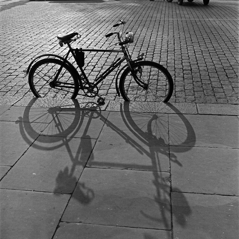 A Bicycle with its Shadow in the Autumn, 1930, Photographic Print