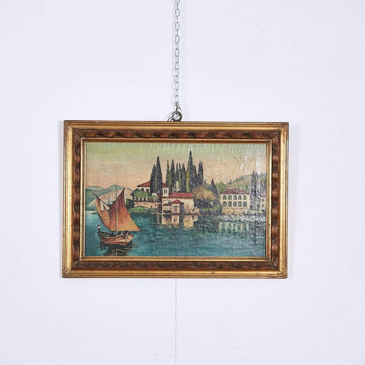 A. Biondelli, Lake Garda, Painting, Framed