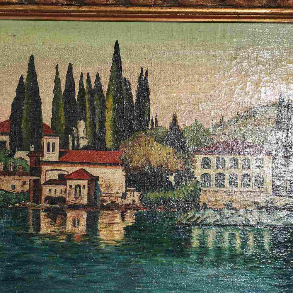 A. Biondelli, Lake Garda, Painting, Framed