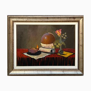 A. Bonetti, Still Life, 20th Century, Oil Painting on Canvas, Framed-PKM-1718784