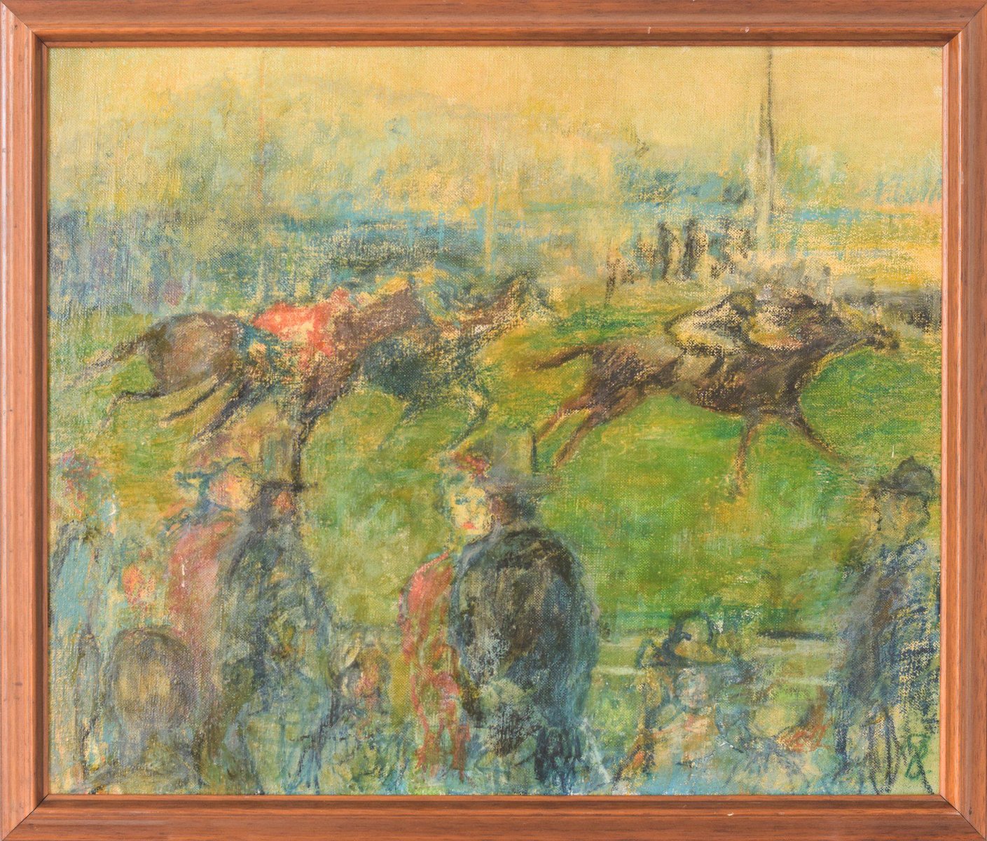 A Day at the Races, 20th Century, Oil on Canvas