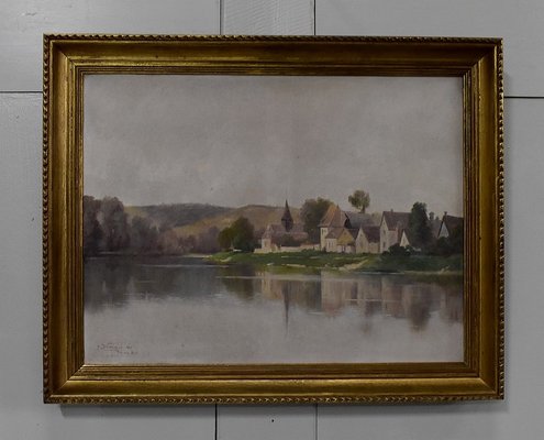 A. Delahogue, Gold Framed Canvas Painting, 1892-RVK-849496