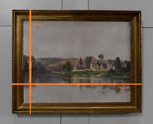 A. Delahogue, Gold Framed Canvas Painting, 1892-RVK-849496