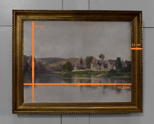 A. Delahogue, Gold Framed Canvas Painting, 1892-RVK-849496