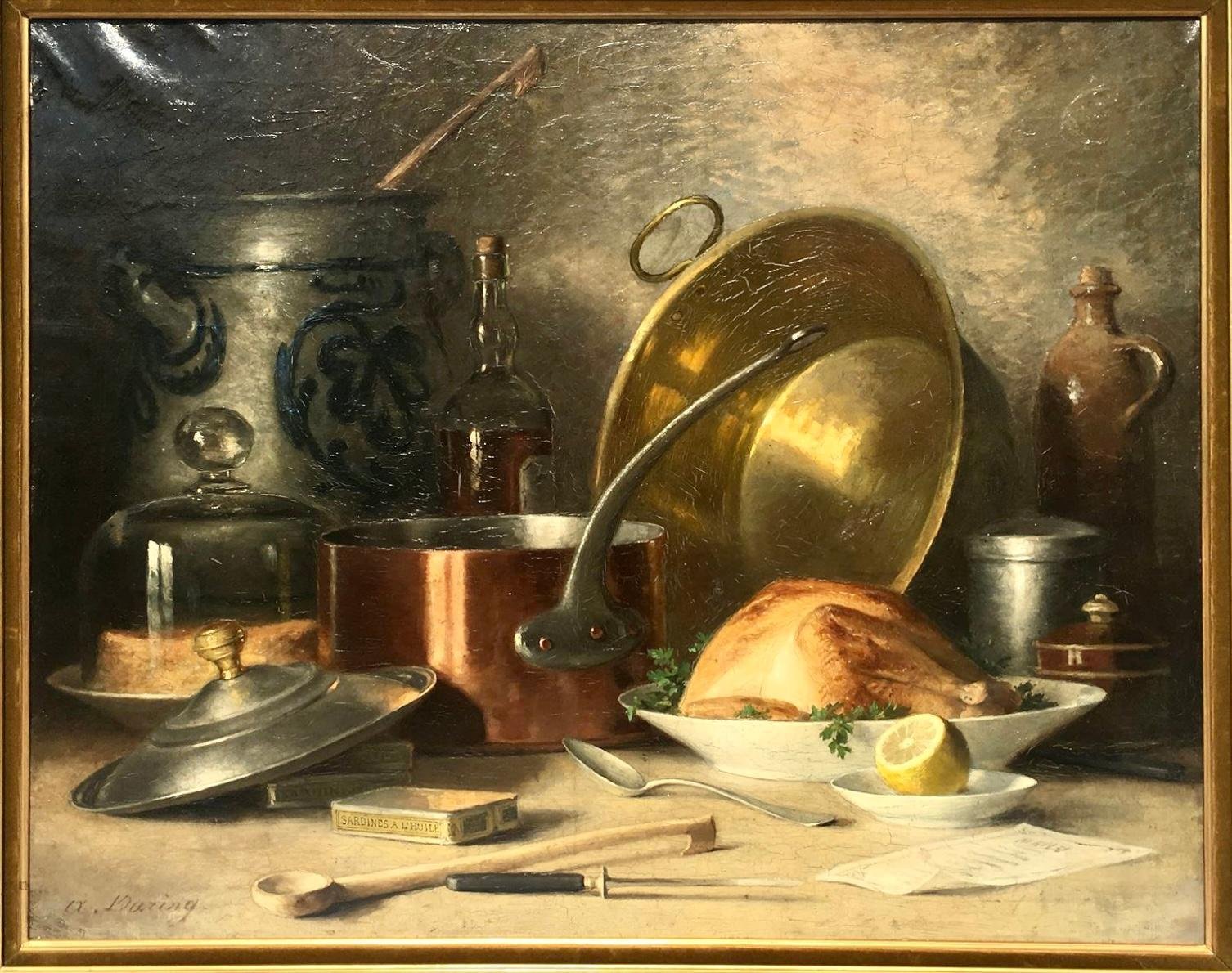 A. During, Still Life, Oil on Canvas, 20th Century, Framed